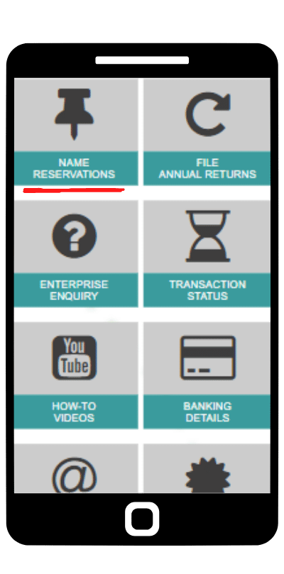 iPhone app
            Company name registration